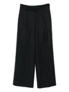 Kenzo Pleat-detail Trousers In Black