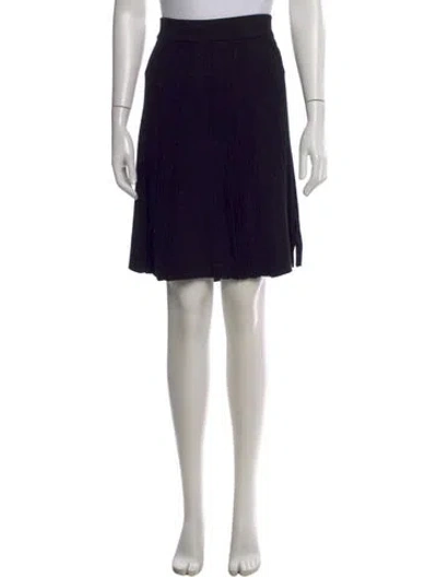 Pre-owned Kenzo Pleated Accents Knee-length Skirt In Black