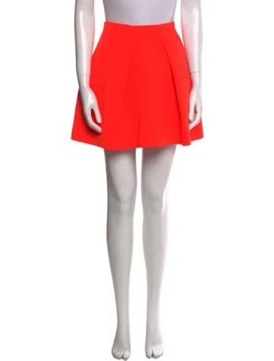 Pre-owned Kenzo Pleated Accents Mini Skirt In Red