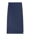 Kenzo Sunray-pleated Midi Skirt In Blue