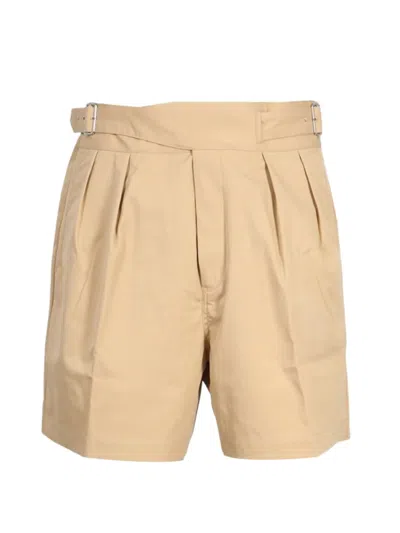 Kenzo Adjustable Belts With Buckle Mini Twill Shorts For Men In Neutral