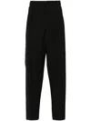 Kenzo Pleated Tailored Wool Pants In Black