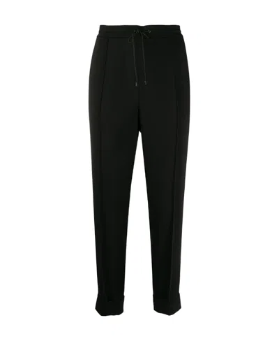 Kenzo Pleated Tapered-leg Trousers In Black