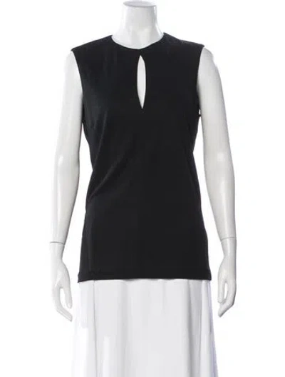 Pre-owned Kenzo Plunge Neckline Sleeveless Top In Black