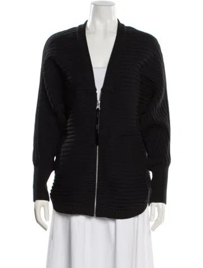 Pre-owned Kenzo Plunge Neckline Sweater In Black