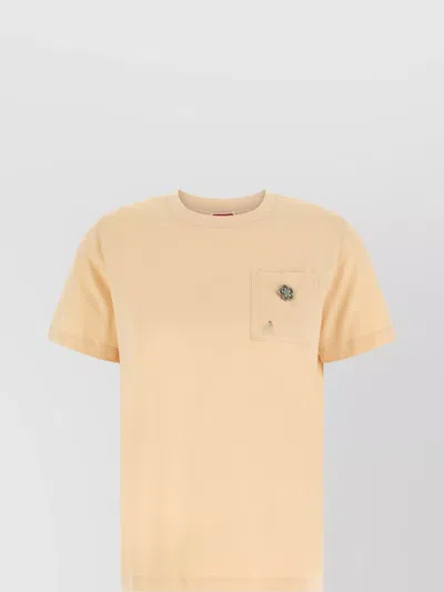 Kenzo 'pocket Crew Neck T-shirt With Short Sleeves' In Yellow