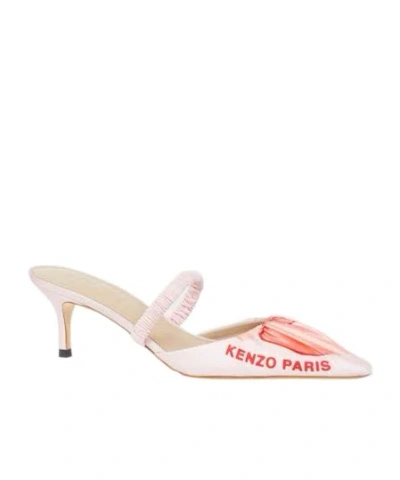 Kenzo Pointed High-heeled Sandals In Pink