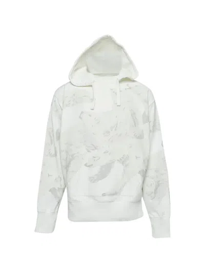 Pre-owned Kenzo Polar Bear-print Cotton Hoodie In White