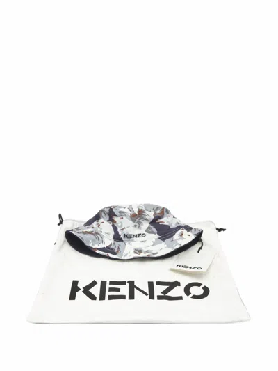 Pre-owned Kenzo Polar Bear Reversible Bucket Hat In White