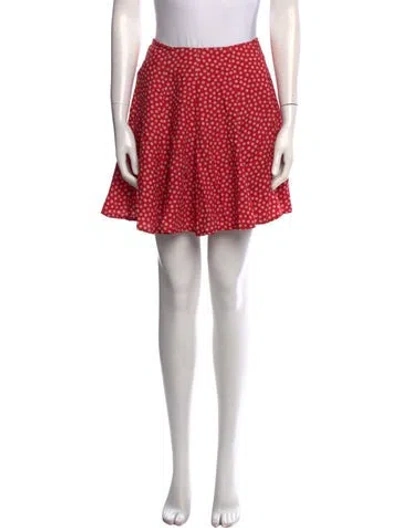 Pre-owned Kenzo Polka Dot Print Mini Skirt In Pink