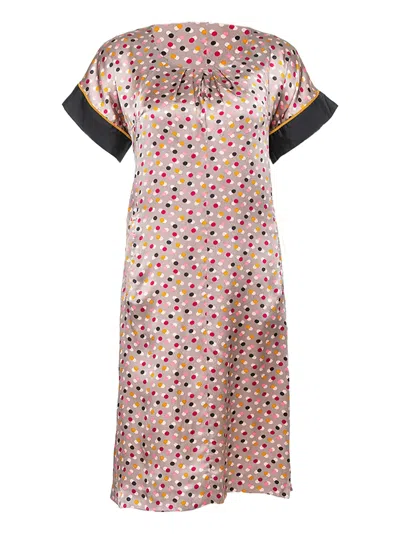 Pre-owned Kenzo Polka-dot Silk Dress