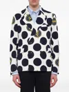 Kenzo Polka-dot Double-breasted Blazer In Multi