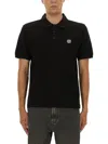 Kenzo Men's Gots Happy Tiger Embroidered Slim Polo In Black