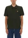 Kenzo Polo Shirt With Happy Tiger Embroidery In Green
