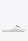 Kenzo Boke Flower Logo-embossed Slides In White
