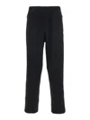Kenzo Pop Black Pants With Elastic Waist And Logo Patch On The Side In Tech Fabric Stretch Man