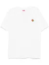 Kenzo Boke Flower Crest Logo Embroidered T-shirt In White