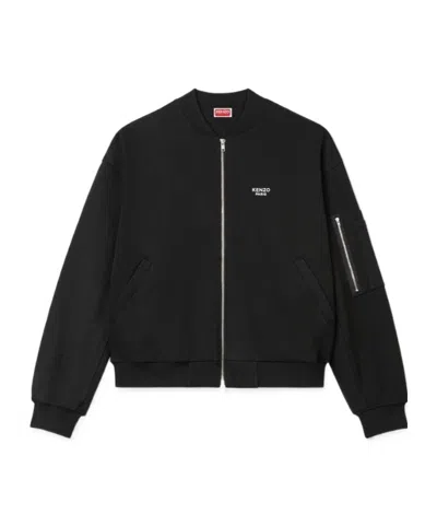 Kenzo Logo-embroidered Jacket In Black