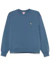 Kenzo Pop-embroidered Sweatshirt In Blue