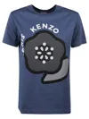 Kenzo Open-necked Black Shirt In Blue
