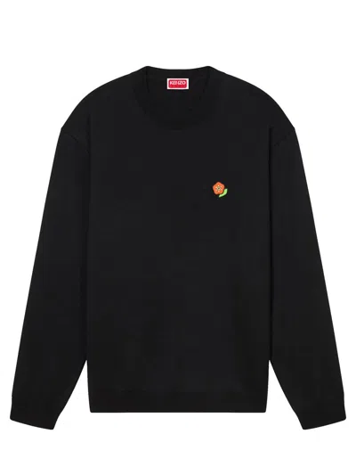 Kenzo Pop Sweater In Merino Wool In Black
