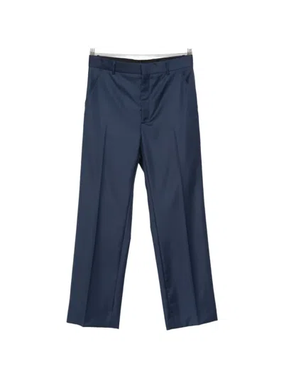 Kenzo Pressed-crease Tailored Trousers In Blue