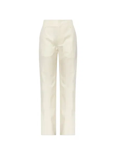 Kenzo Pressed-crease Tailored Trousers In White