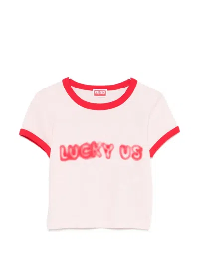 Kenzo Print-detail T-shirt In Pink