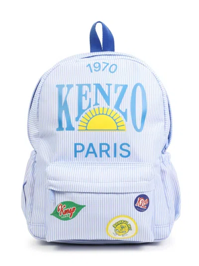 Kenzo Kids' Printed Backpack In Blue