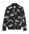Kenzo Printed Baseball Jacket In Black