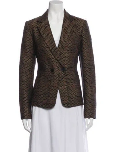 Pre-owned Kenzo Printed Blazer In Brown