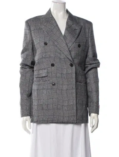 Pre-owned Kenzo Printed Blazer In Gray