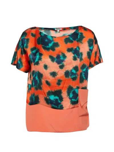 Pre-owned Kenzo Printed Blouse In Orange