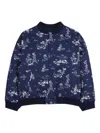 Kenzo Printed Bomber Jacket In Blue