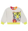 Kenzo Printed Cotton Fleece Sweatshirt In Light Gray China