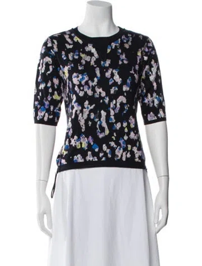 Pre-owned Kenzo Printed Crew Neck Sweater In Multi