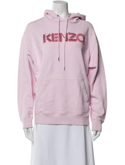 Pre-owned Kenzo Printed Crew Neck Sweater In Pink