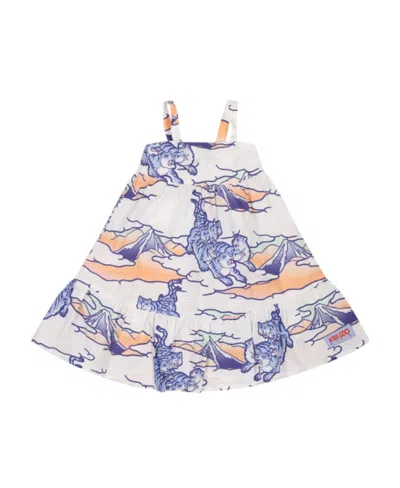 Kenzo Printed Dress In White