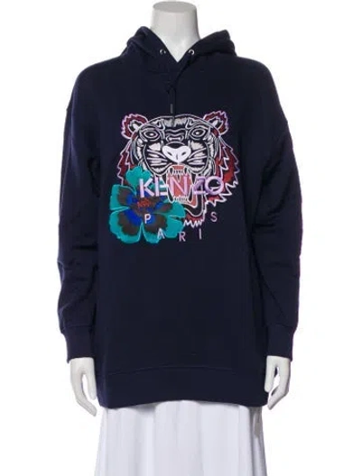 Pre-owned Kenzo Printed Evening Jacket In Blue