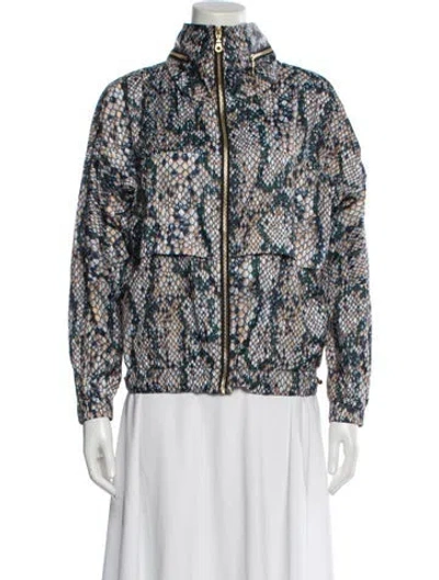 Pre-owned Kenzo Printed Evening Jacket In Blue