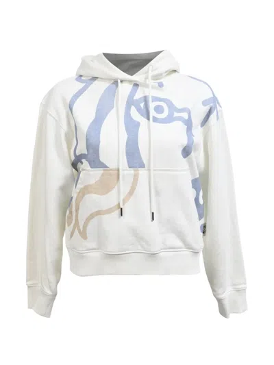 Pre-owned Kenzo Printed Hoodie In White