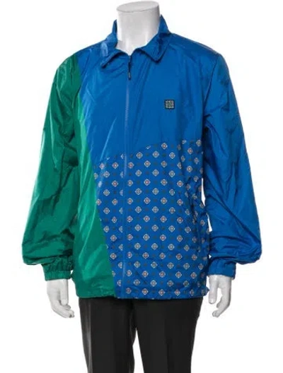 Pre-owned Kenzo Printed Jacket In Blue/green