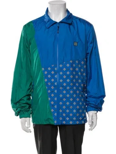 Pre-owned Kenzo Printed Jacket W/ Tags In Blue/green