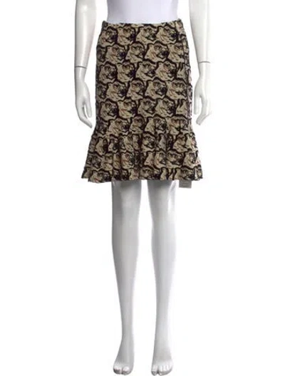 Pre-owned Kenzo Printed Knee-length Skirt In Neutral