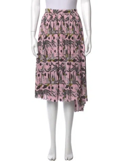 Pre-owned Kenzo Printed Knee-length Skirt In Pink