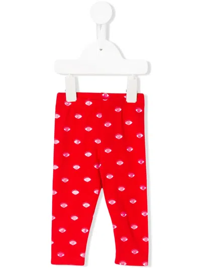Kenzo Babies' Printed Leggings In Red
