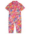 Kenzo Graphic-print Jumpsuit In Fuschia