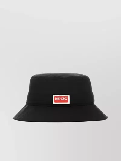 Kenzo Printed Logo Bucket Hat In Black