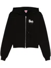 Kenzo Printed Logo Hoodie In Cotton In Black