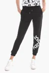 Kenzo Printed Logo Joggers With Drawstrings In Black